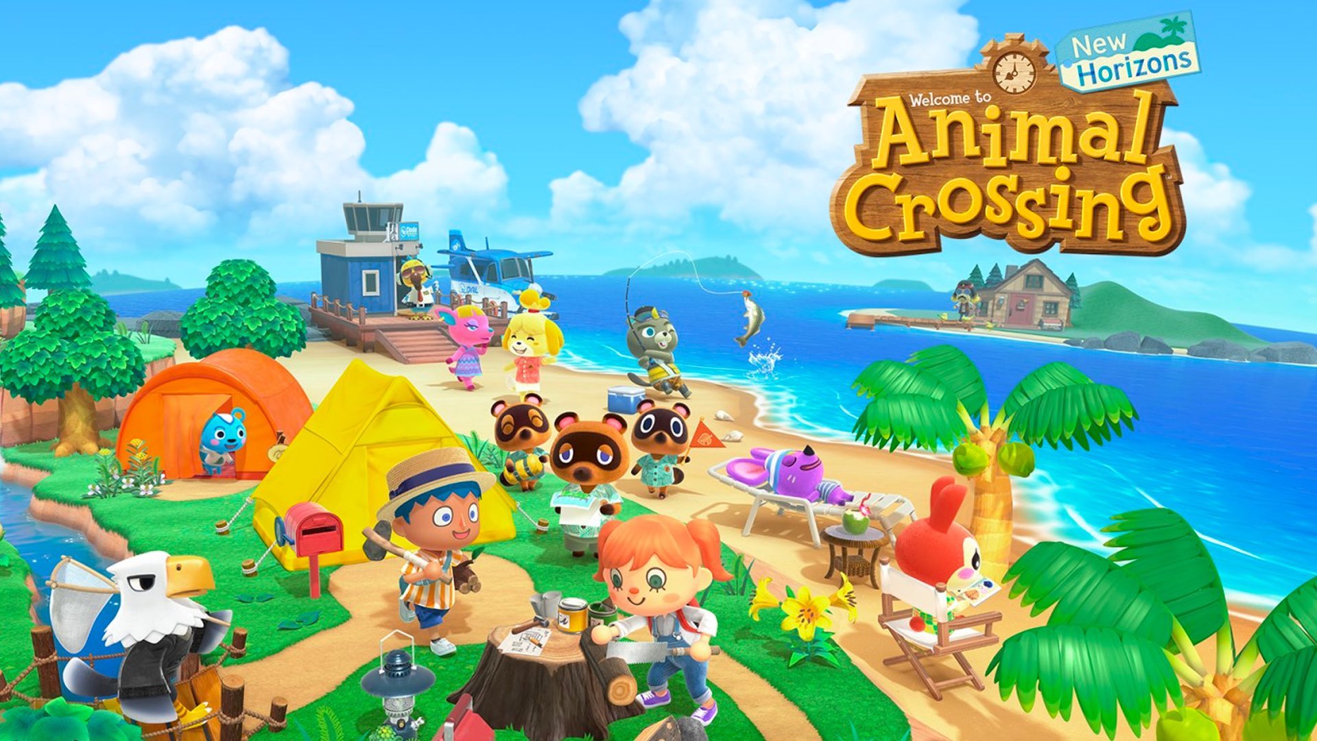 Animal Crossing 2 - Splash screen scene from the popular computer game
