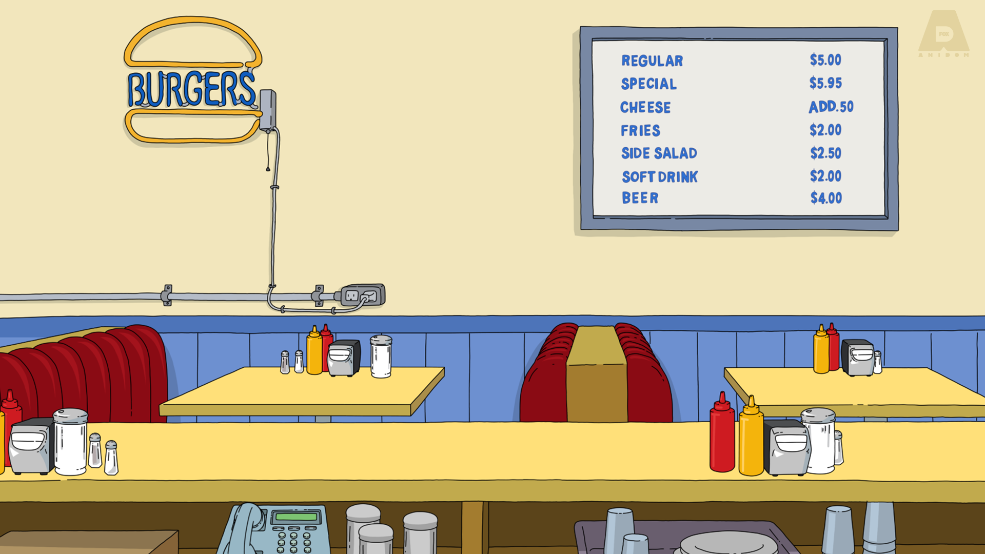 Bobs Burgers 2 - Fast Food Restaurant with Menu