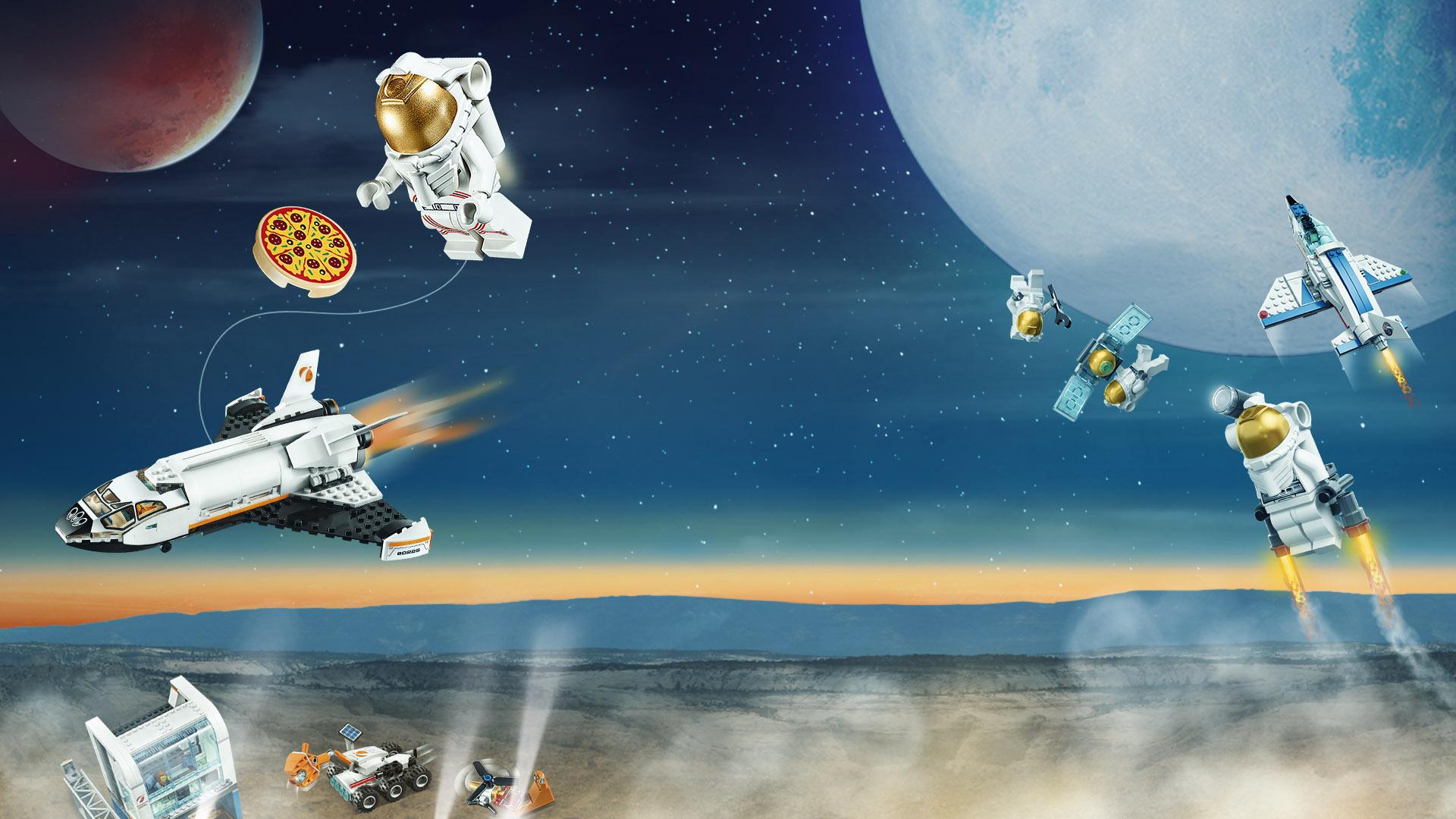 Lego Space - Space with planets and Lego