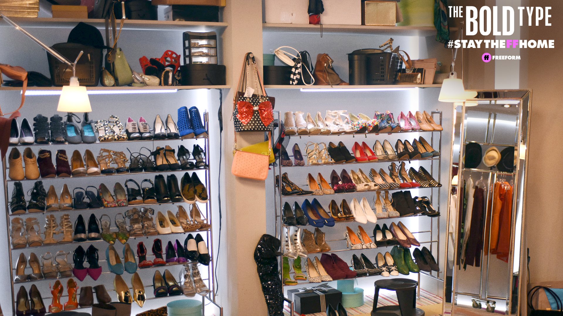 The Bold Type 3 - Racks of shoes