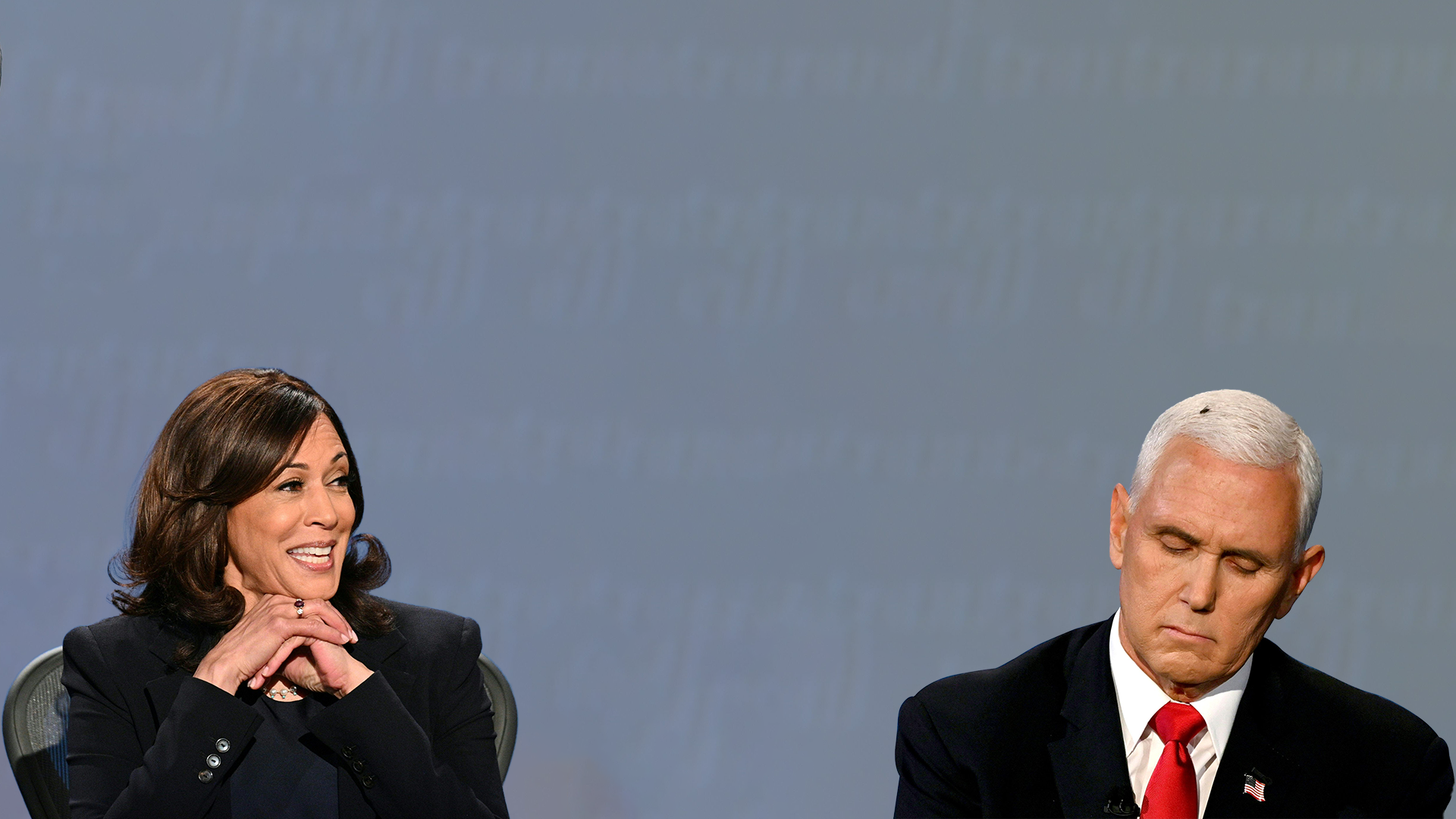 Vice President debate - Kamala Laughing at the Fly