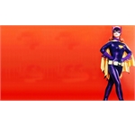 Bat girl - Orange background featuring Bat girl