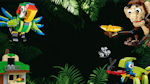 Lego Jungle - Divers animaux lego dans un décor de jungle