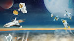 Lego Space - Espace avec planètes et Lego