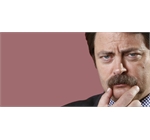 Ron Swanson - Solid background with Ron Swanson