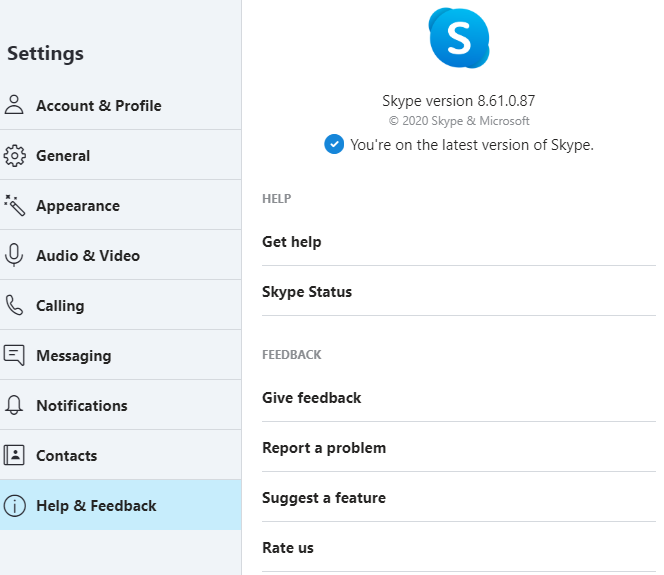 Skype latest version