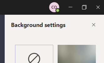 Microsoft Teams background options